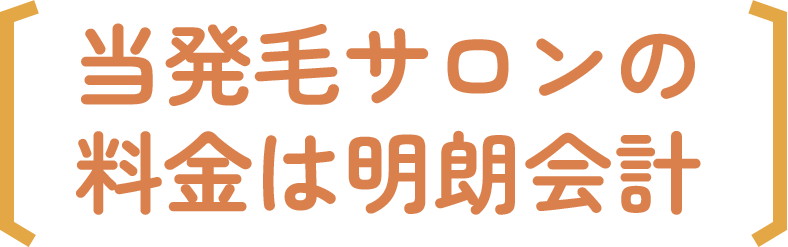 当発毛サロンの料金は明朗会計